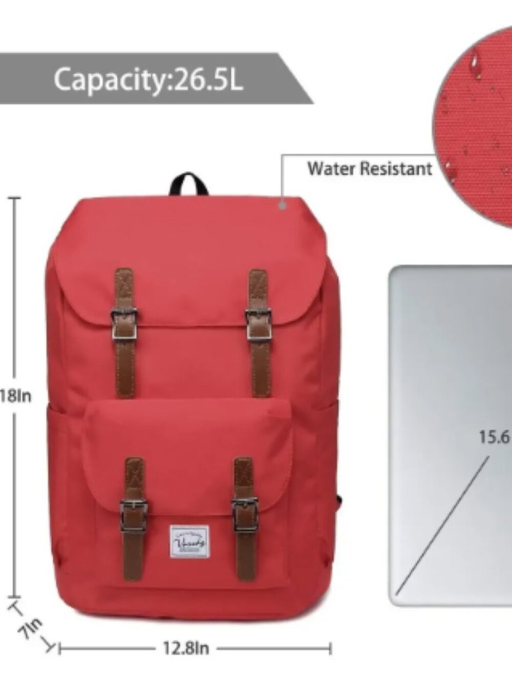 Vaschy Red Backpack